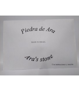 Piedra de Ara amuleto con instrucciones y oración
