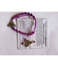 Conjunto-Símbolo de las brujas, colgante y pulsera lila, Triqueta al por mayor